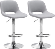 2er Set Barhocker Camden Kunstleder chrom