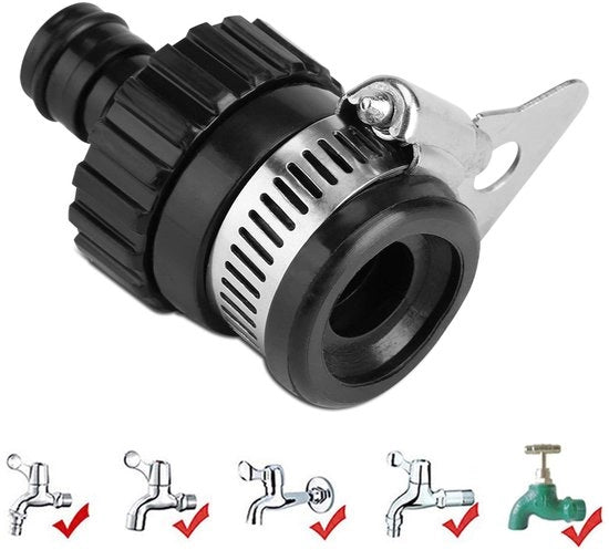Connettore universale di gomma per fissaggio - 20mm - Duraturo - Acciaio inossidabile - Connettore ermetico - Per tubi di acqua potabile - Fissaggio di gomma
