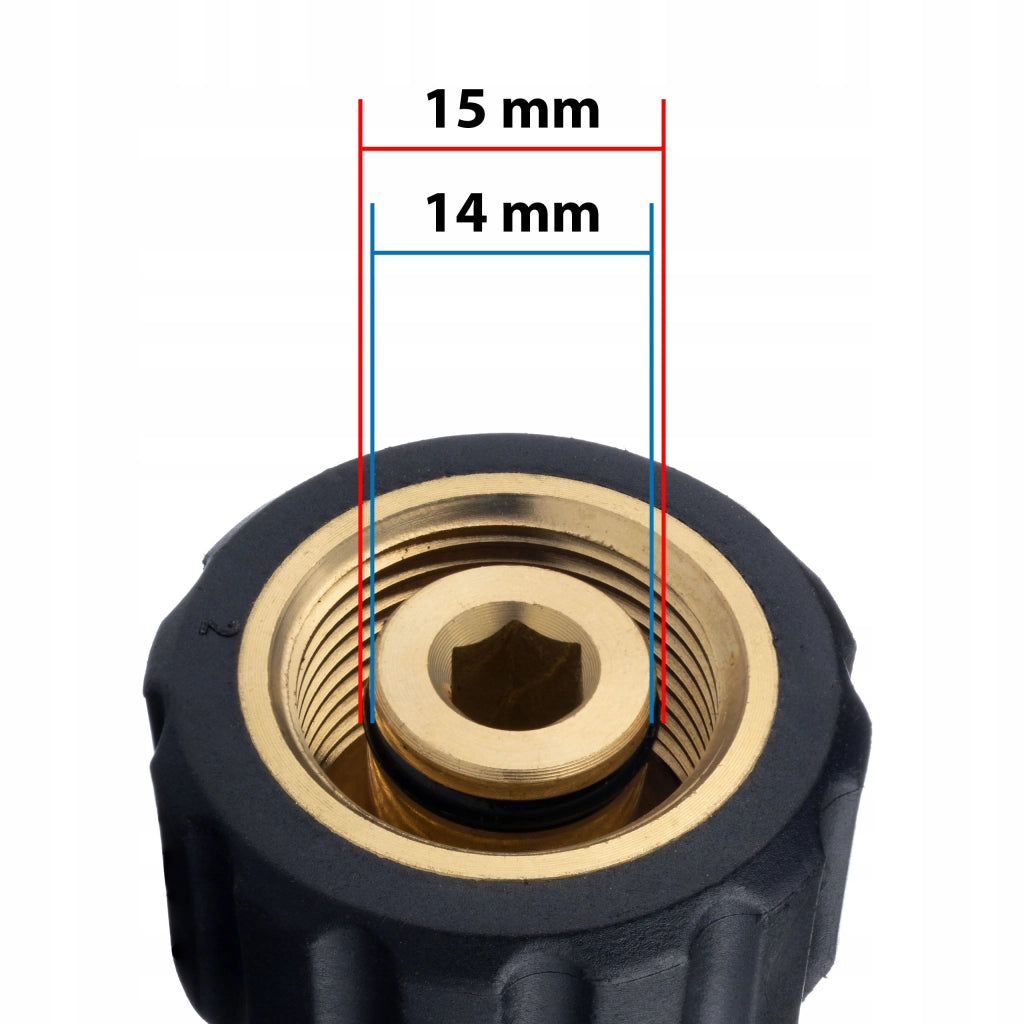 Adattatore M22 Interno 14 mm a Attacco Rapido 3/8” – Compatibile con Idropulitrici Kärcher