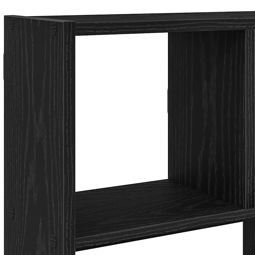Mensola a Cubo da Parete 12 Scomparti Nero in Truciolato 860005