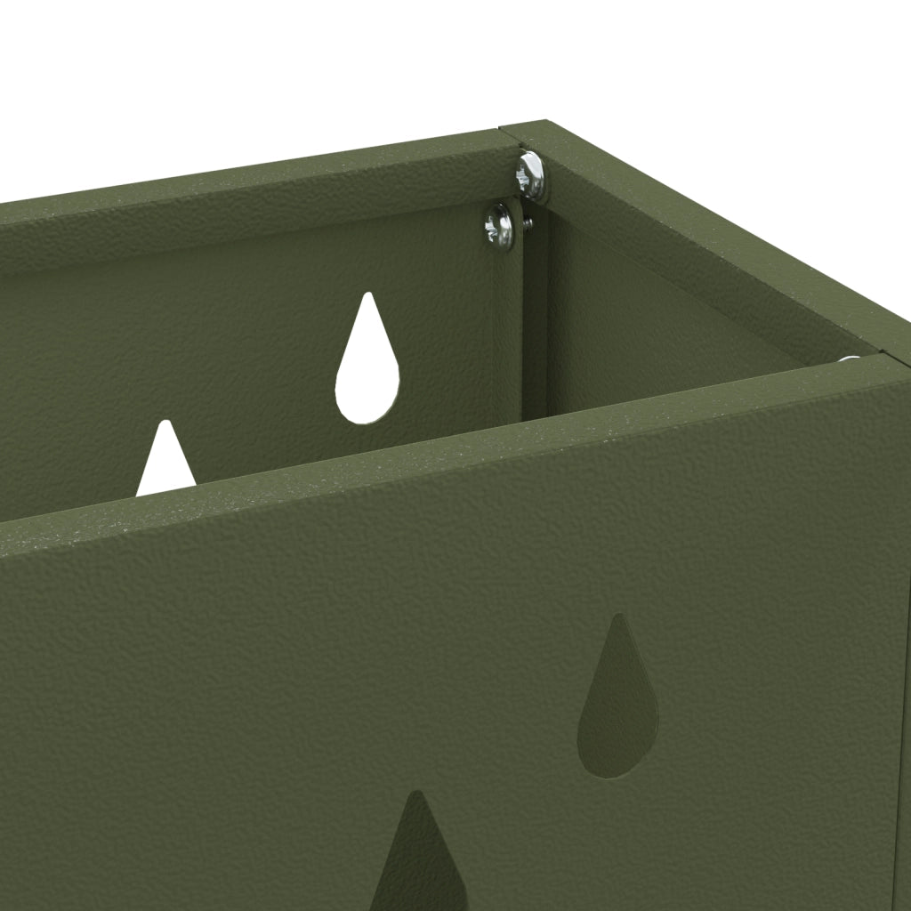 Portaombrelli Verde Oliva Metallo Medio Intarsi Decorativi