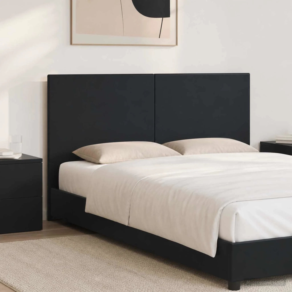 Testiera da Muro BREDA Nero Legno ingegnerizzato 897616