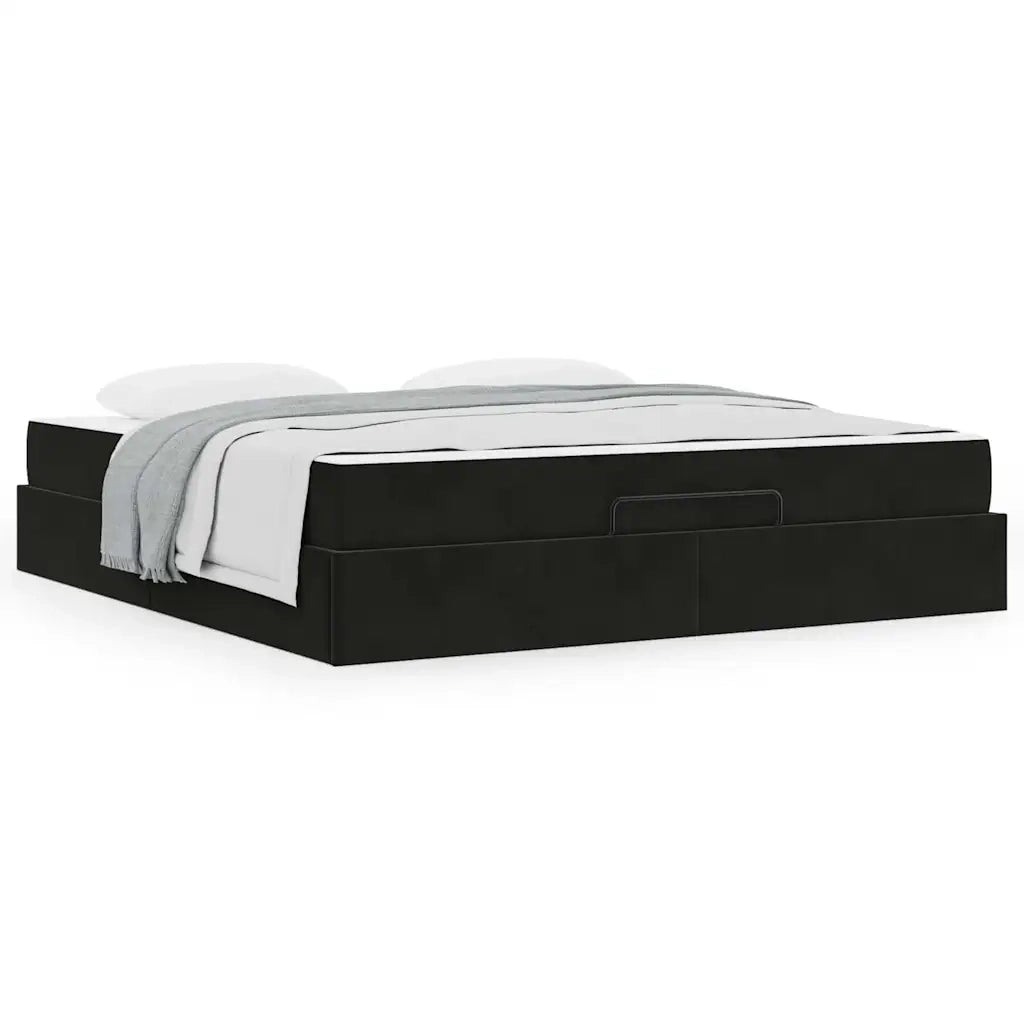 vidaXL Struttura del letto Nero 180 x 200 cm Velluto