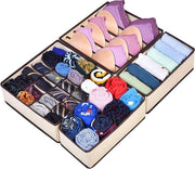 Organizzatore di carica per abbigliamento Premium - Box di archiviazione per armadio - 4 pezzi - Grigio