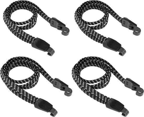 Carrello bagagli bicicletta, 4 pezzi di cintura bagagli 3 in 1 chiave in gomma con ganci cintura bagagli cinturino elastico cinturino regolabile per bicicletta