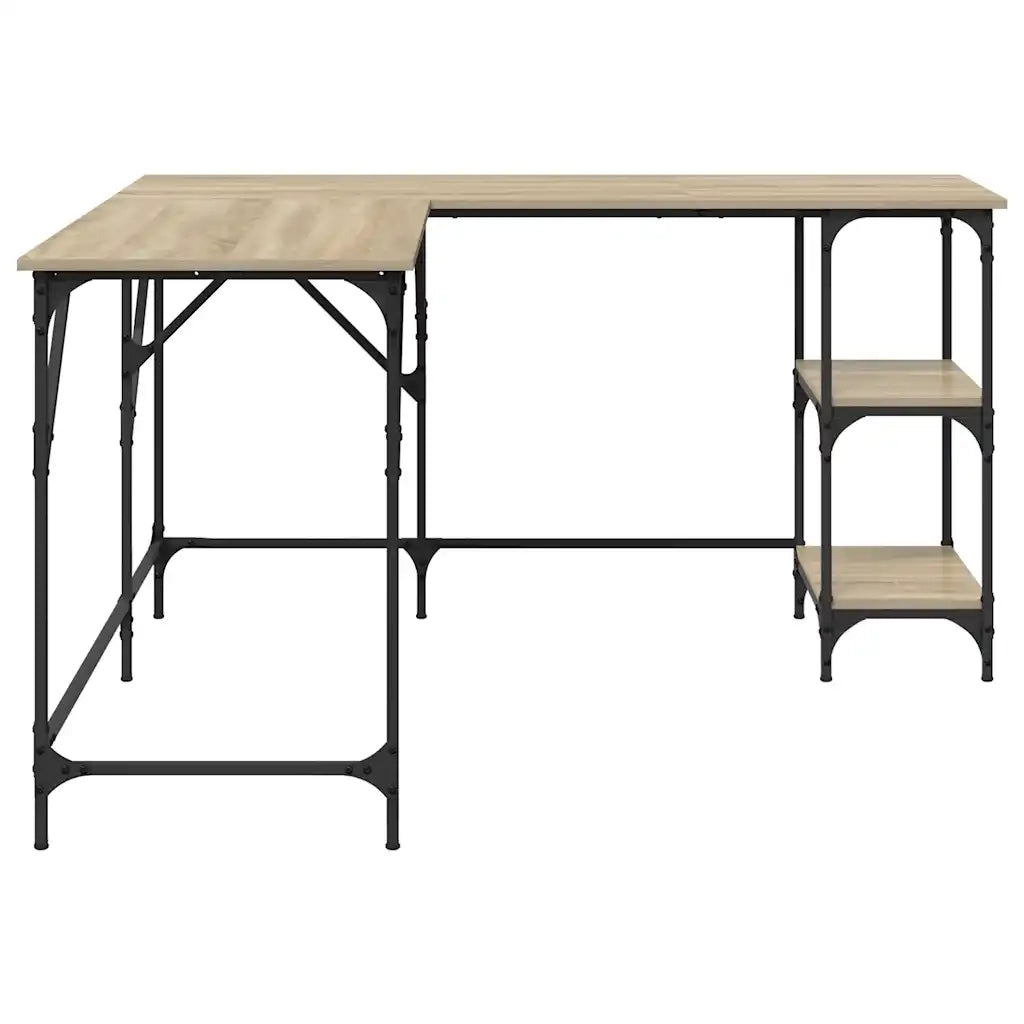 vidaXL Scrivania Rovere Sonoma 139x139x75 cm in Legno Multistrato