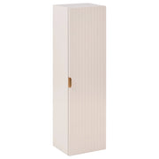Mobile da bagno sospeso con struttura in MDF beige, 4 ripiani, frontali scanalati, stile glamour