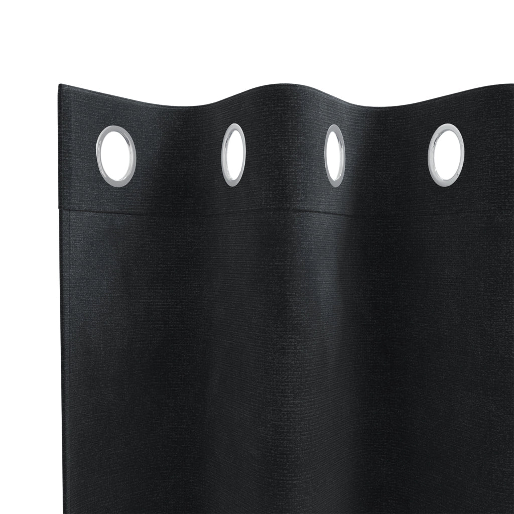 Tende Oscuranti  con Occhielli 2 pezzi in Velluto Nero