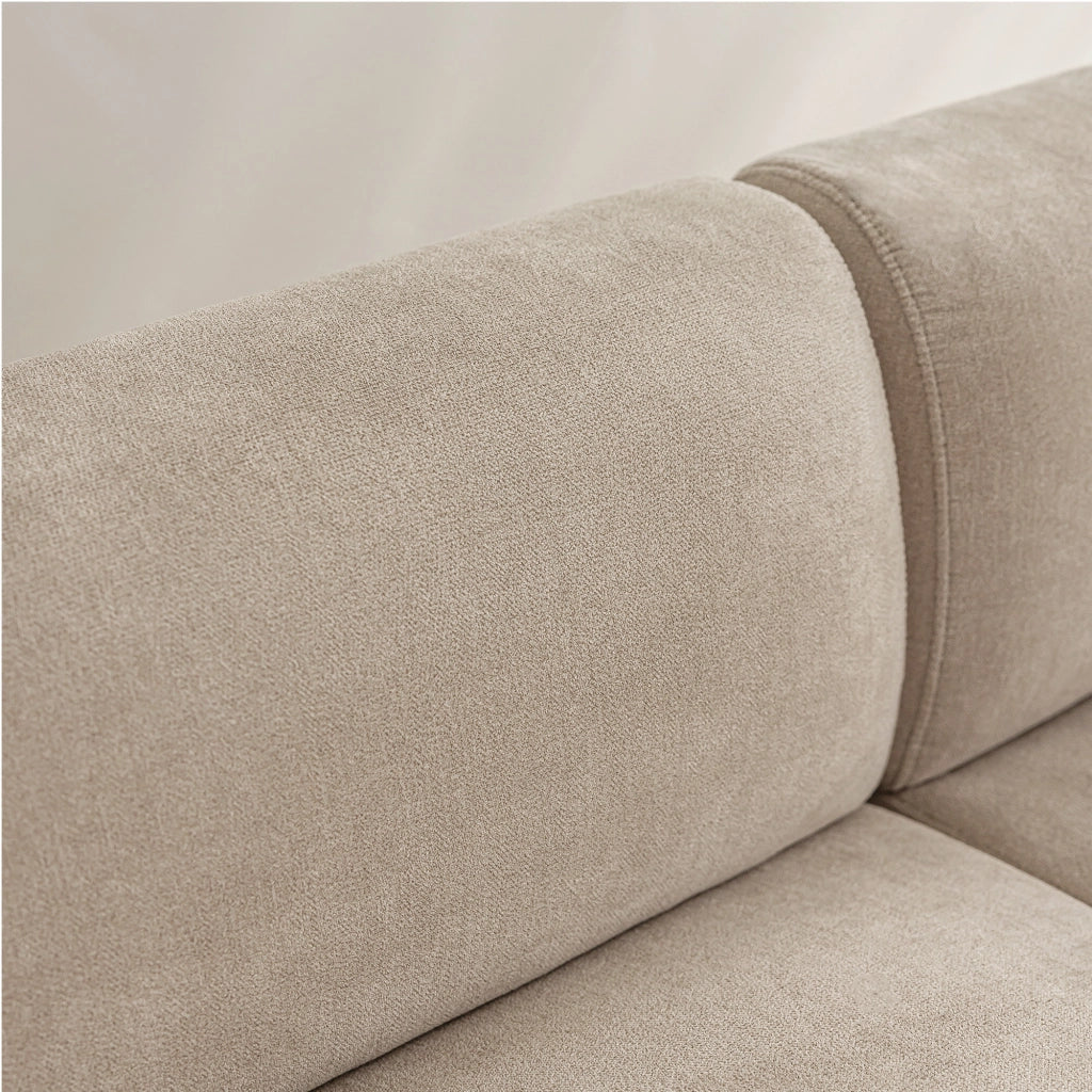 SOFA 3-4 posti 211x67x71 cm Chenille Beige