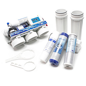 Naturewater NW-RO50-D1 Impianto osmosi inversa, filtrazione 5 stadi 190 l/giorno, con pompa e serbatoio