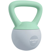 Kettlebell Pesa Rusa 4 kg ¨C zephmum ¨C Verde Grigio 19x15x25 cm