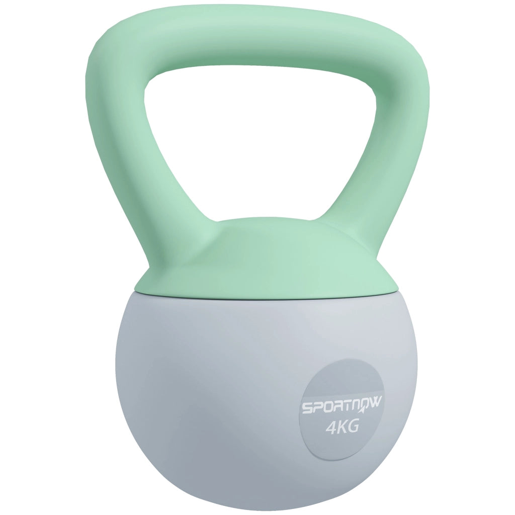 Kettlebell Pesa Rusa 4 kg ¨C zephmum ¨C Verde Grigio 19x15x25 cm
