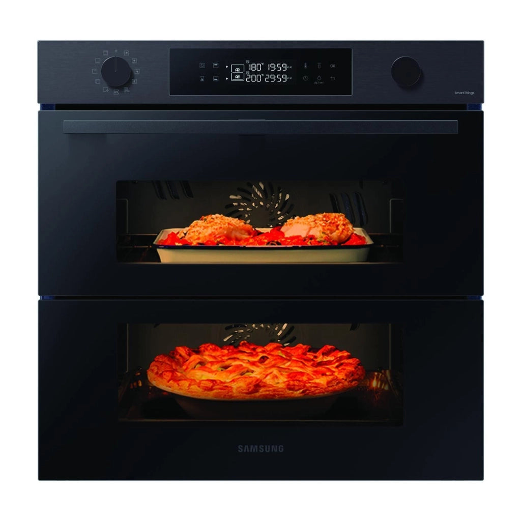 Samsung NV7B4540VBB Forno Elettrico Multifunzione con Grill da incasso a Vapore Capacita' 76 Litri Dual Cook Flex Classe Enertgetica A Wi-Fi 59,5 cm Nero