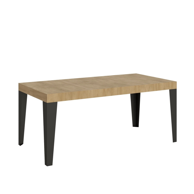 Tavolo allungabile 90x180/284 cm Flame telaio Antracite - Quercia Natura