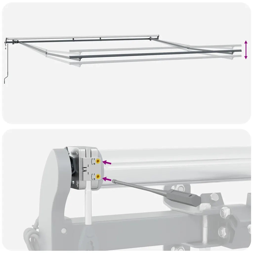 Tenda da Sole Antracite 4,5 × 3,5 m Metallo 313256