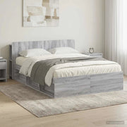 Telaio del letto con storage Sonoma grigio 140 x 190 cm