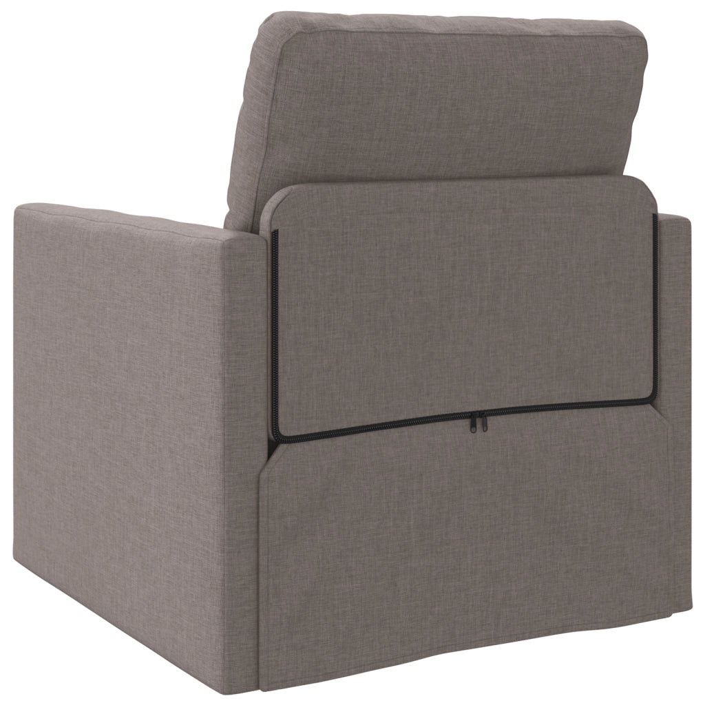 Divano Letto 2-in-1 Tortora 74x77x81 cm Tessuto