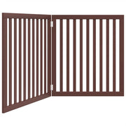 Cancelletto di sicurezza pieghevole per cani 2 pannelli 160 cm legno di pioppo marrone 02_0023043