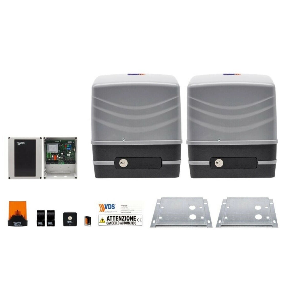 KIT 2 ANTE PER CANCELLI SCORREVOLI FINO A 600 KG VDS KIT SIMPLY 230V 2M 100010/2