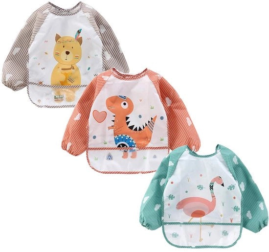 Slabbetje per bambino 3 in 1, impermeabile, con maniglie, lavabile, protezione dall'umidità, per bambini dai 6 ai 36 mesi.