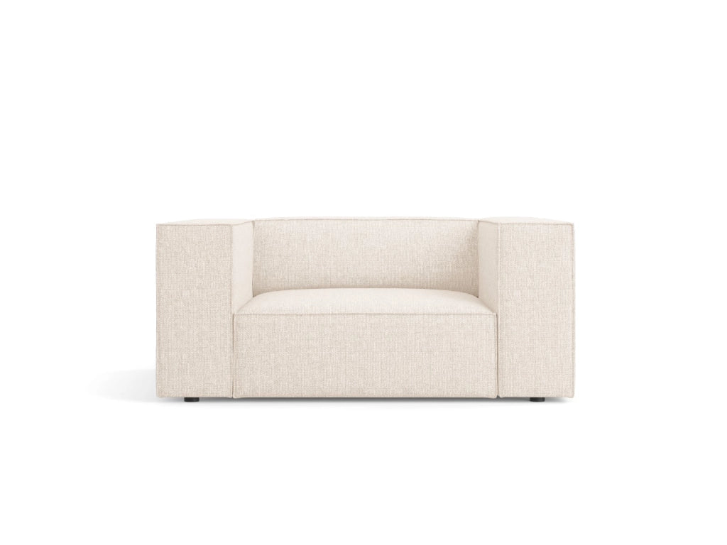 Cosmopolitan Design - Poltrona "Arendal" in ciniglia beige chiaro 