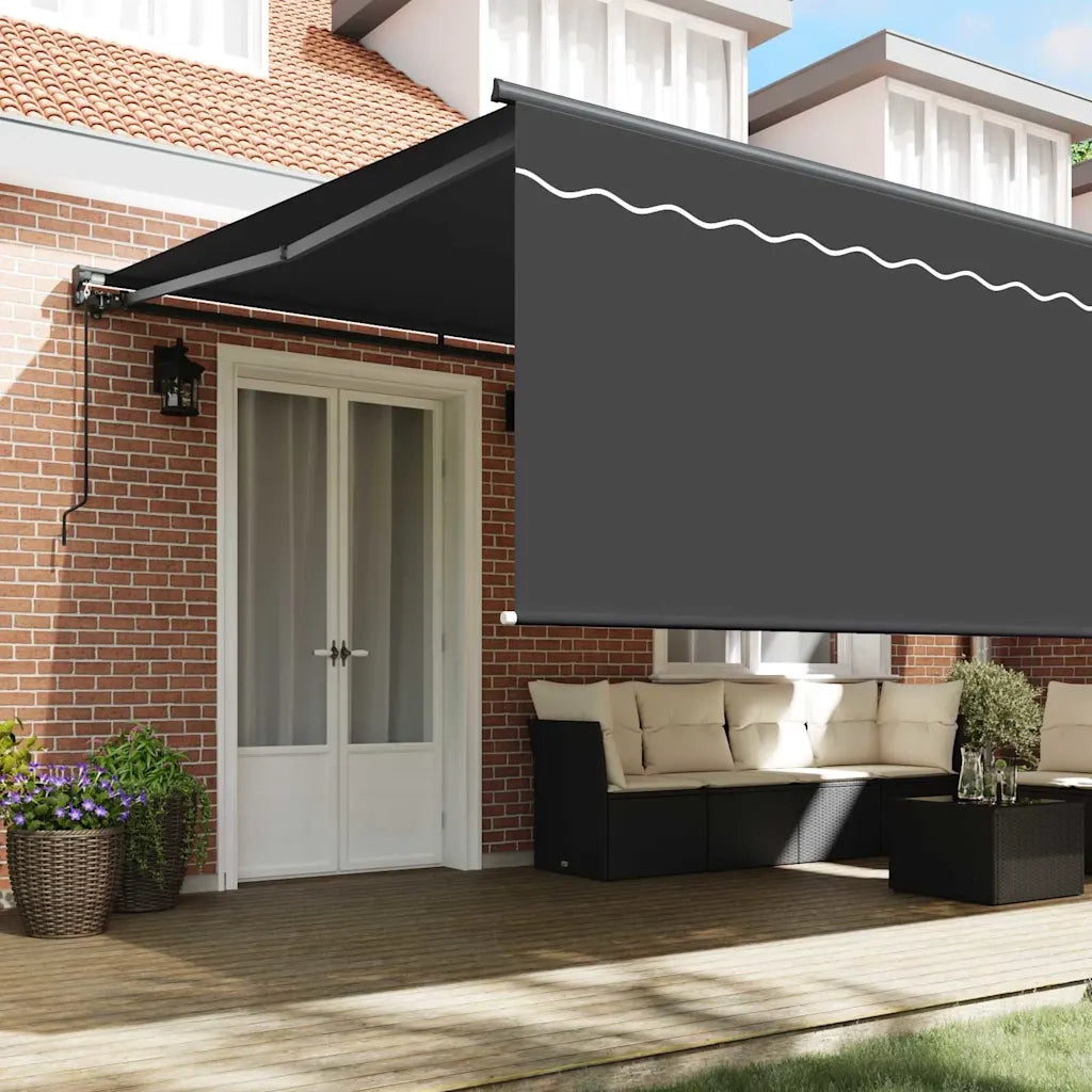 vidaXL Tenda Retrattile Antracite 500 × 300 cm Tessuto