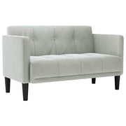 Divano | Divano da soggiorno | Sofa Divanetto Grigio Chiaro 111 cm in Velluto