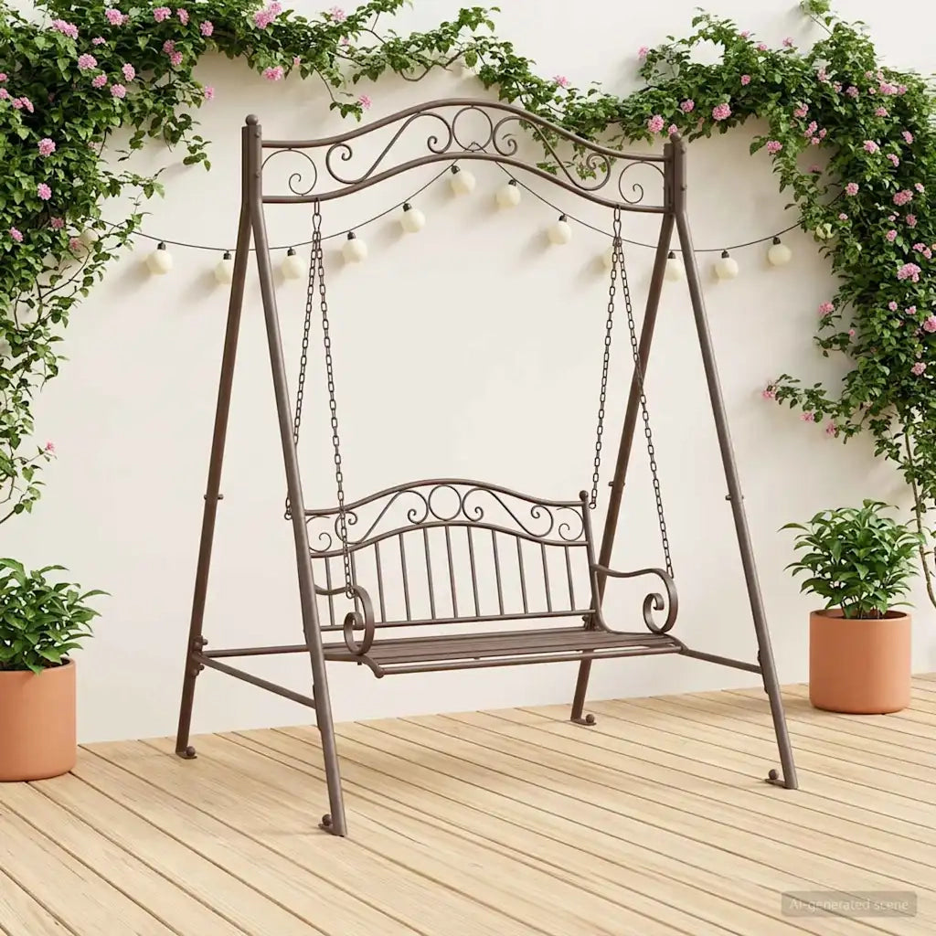 Telaio per Altalena Marrone Antico 113 x 121,5 x 168 cm Acciaio CFW5858731