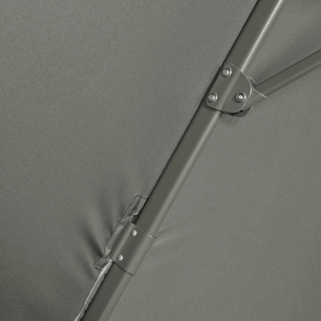 Ombrellone da Giardino Decentrato Ø294x248 cm in Alluminio Acciaio e Poliestere Grigio