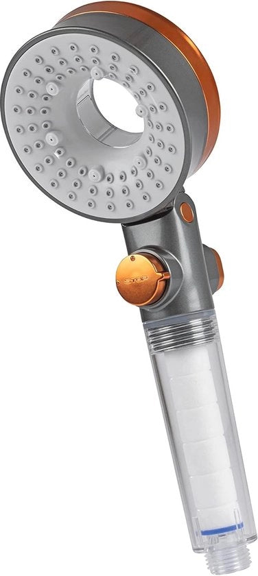 Douchekop con Risparmio d'Acqua e Regolazione di Pressione - 3 Modalità di Getto, Spa, Regen e Turbo