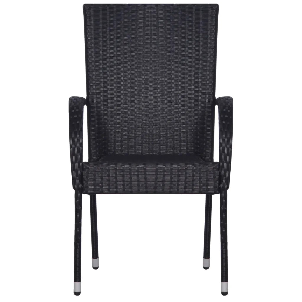 Set Mobili da Pranzo da Giardino 5 pz Nero cod mxl 36953