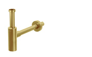 Sifone per lavabo e bidet del bagno, modello minimal in acciaio inox 304 - cromato Colore: Oro spazzolato PVD