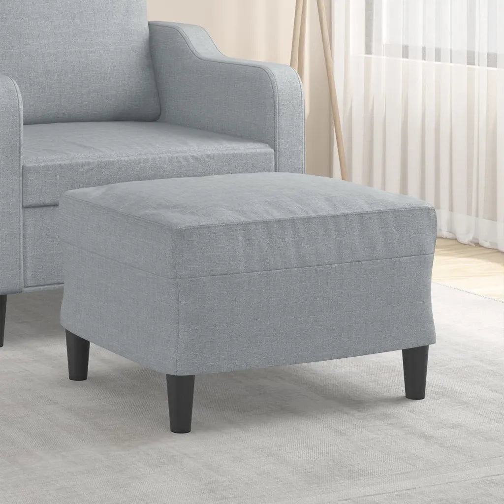 Poggiapiedi Grigio Chiaro 60x50x41 cm in Tessuto 349279