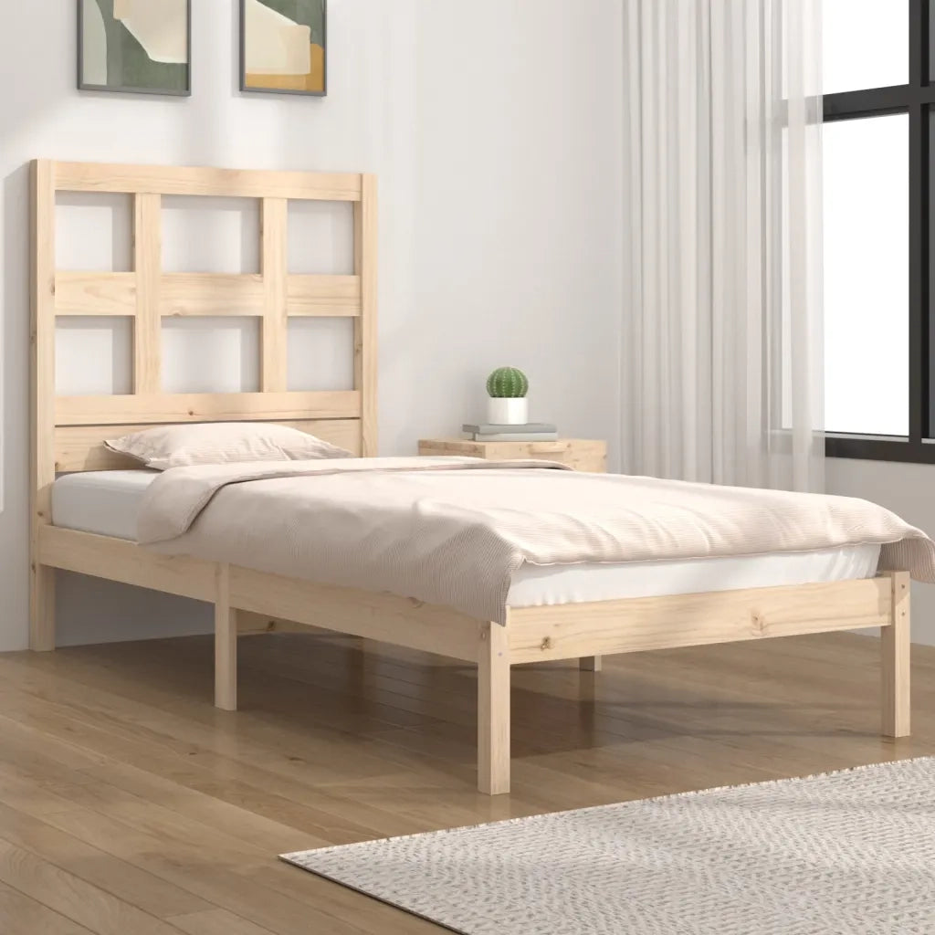 Giroletto senza Materasso-Struttura Letto 90x200 cm in Legno Massello di Pino 187422
