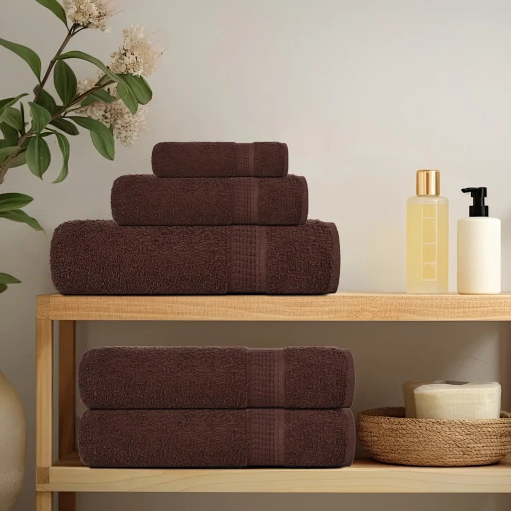 Asciugamani FROGN 10 pz Marrone 50x100 cm 360 g/m² 136760