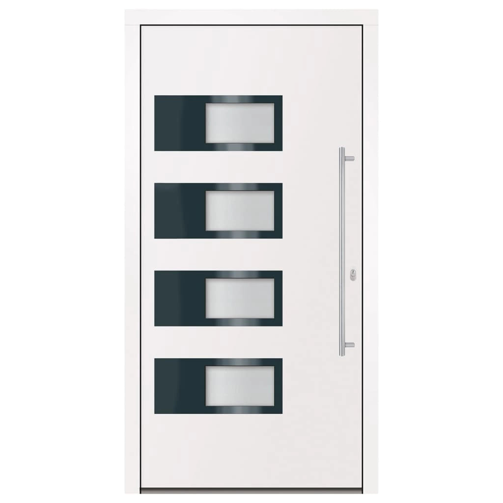 Porta Ingresso Bianca 100x200 cm in Alluminio e PVCcod mxl 94057