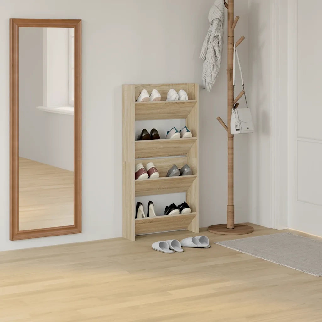 Scarpiere Muro 2 pz Rovere Sonoma 60x18x60 cm in Truciolato cod mxl 50122