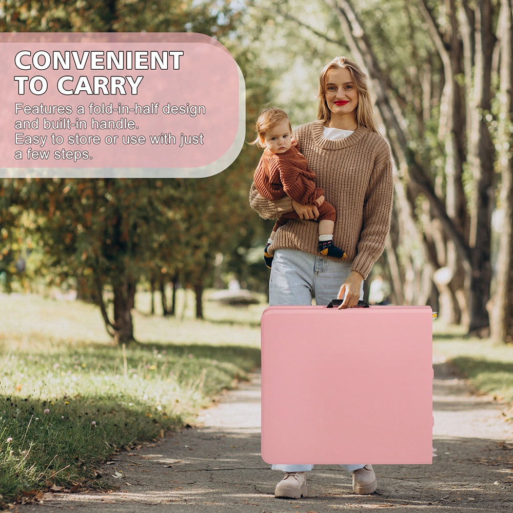 Tavolo-Xylo-125cm pieghevole rosa regolabile portatile 135kg