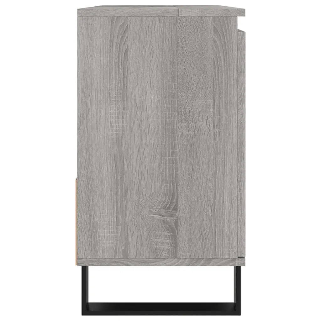 Armadietto Bagno Grigio Sonoma 65x33x60 cm in Legno Multistrato