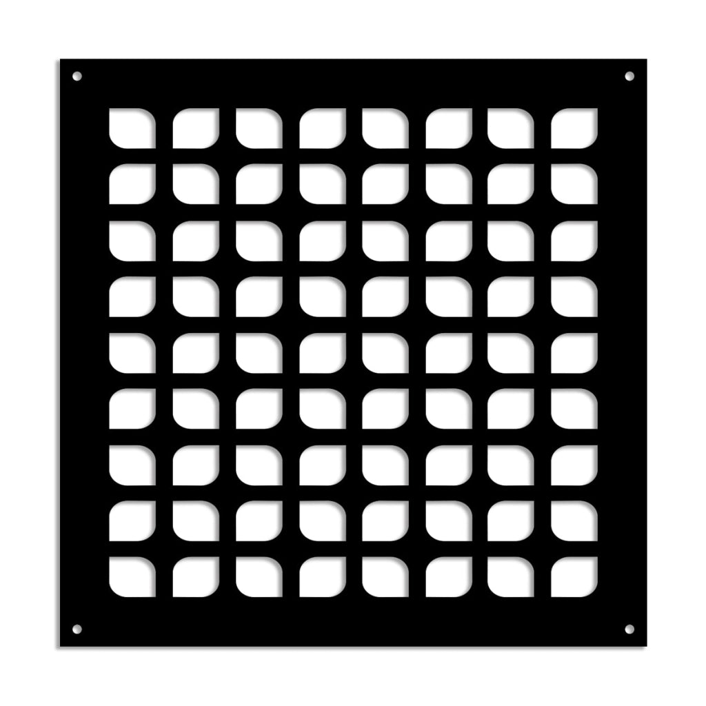 COOKING - Pannello in PVC traforato - Parasole Colore: nero, Misura: 73x73 cm