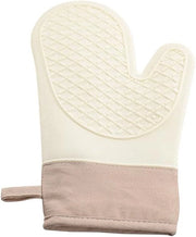 Ovenwanten in silicone - resistente al calore fino a 220 gradi Celsius, ovenwanten in silicone con due dita, manopole antiscivolo e impermeabili per cucina per cuocere, cuocere e grigliare (beige)
