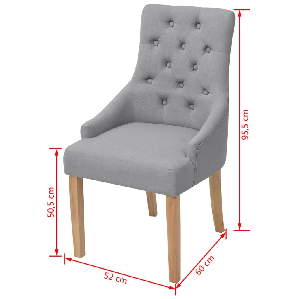 Sedie da Pranzo 6 pz Grigio Chiaro in Tessuto cod mxl 13793