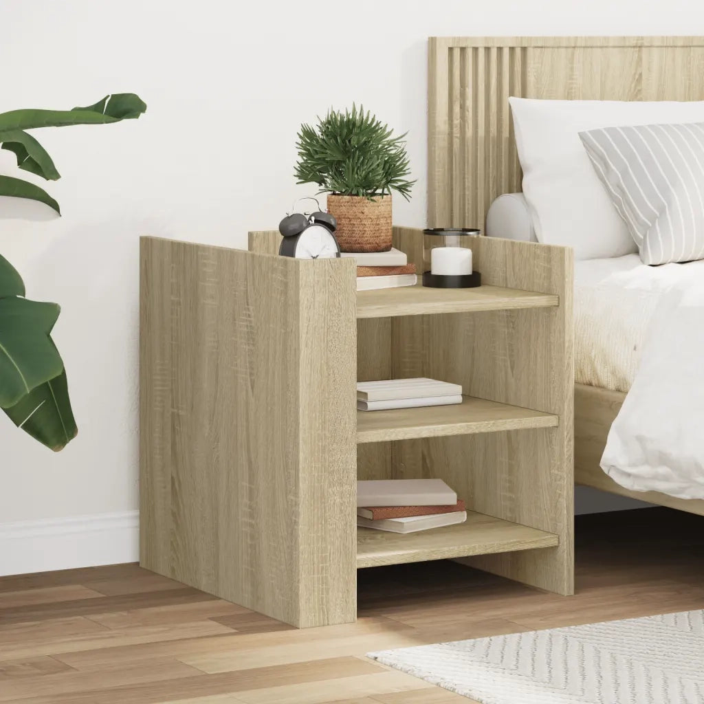 vidaXL Comodino Rovere Sonoma 45x50x50 cm in Legno Multistrato