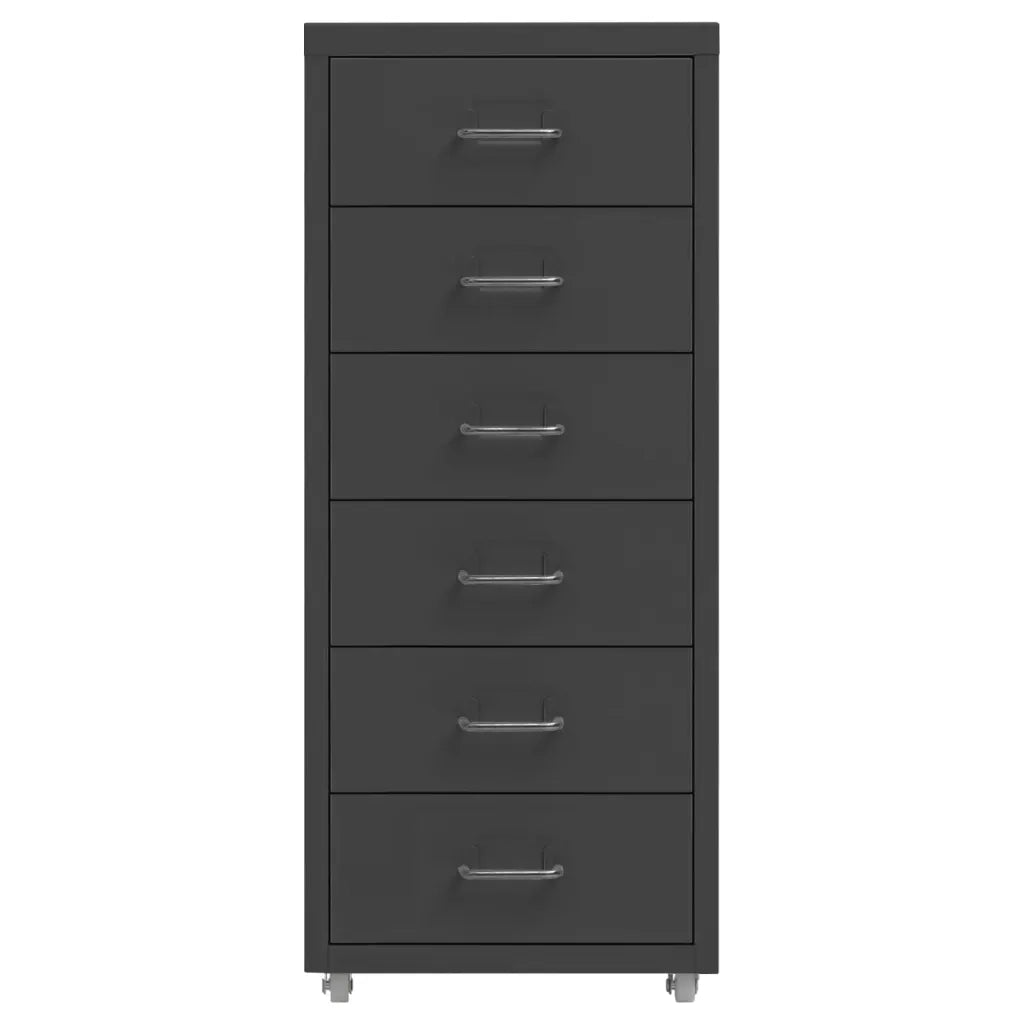 Schedario Mobile Antracite 28x41x69 cm in Metallocod mxl 82222