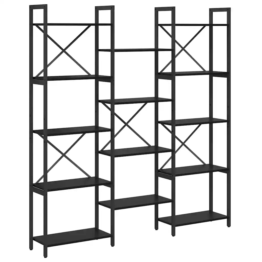 Libreria Rovere Nero 156 x 25 x 167 cm Legno multistrato 868341