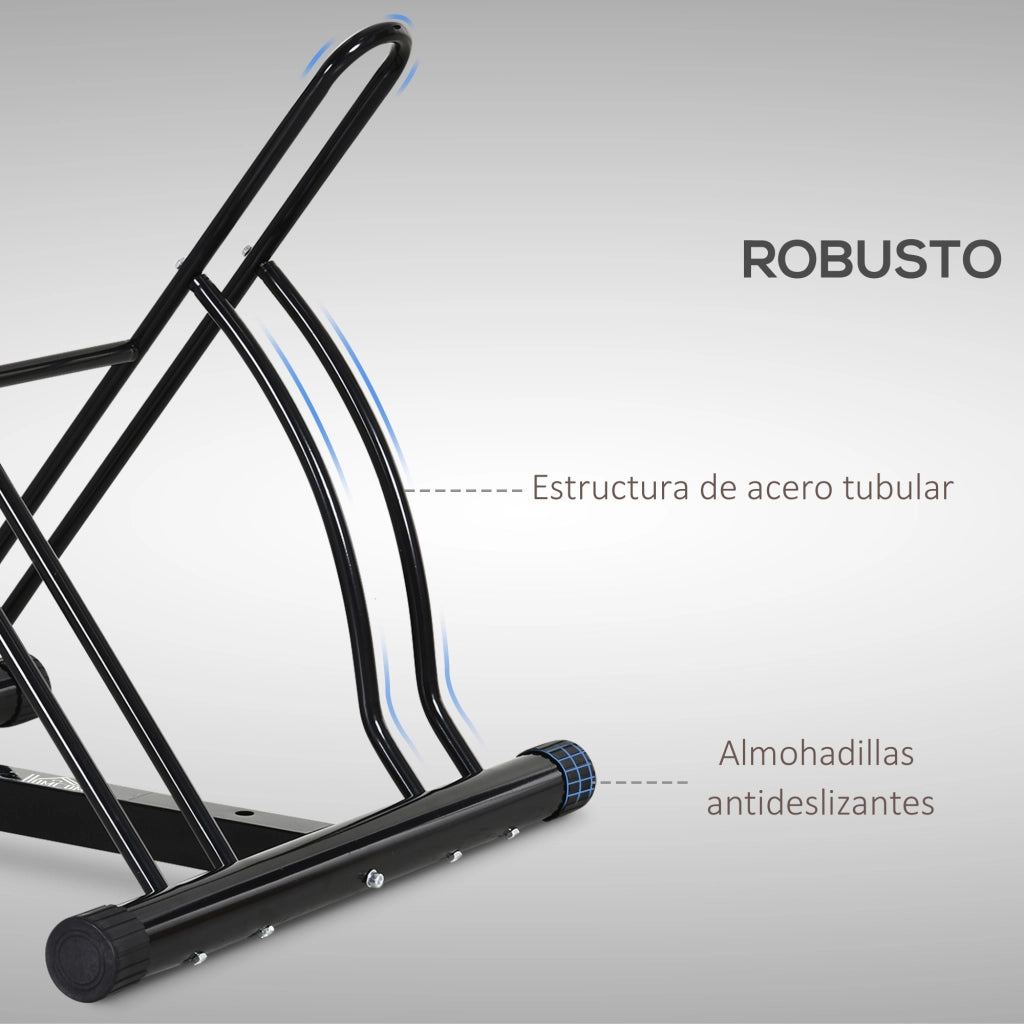 Sostegno Biciclette 2 Posti ¨C zephmum ¨C Nero 60x54x57 cm