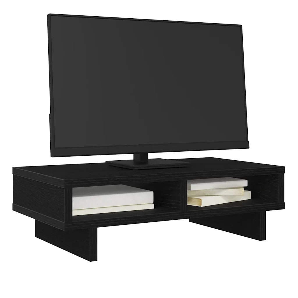 Supporto per Monitor Rovere Nero 50x27x15 cm in Truciolato 868088