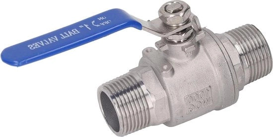 Valvola a sfere in acciaio inossidabile 1 pollice - Buona tenuta ermetica NPT - Valvola a sfere completa - Acqua olio gas