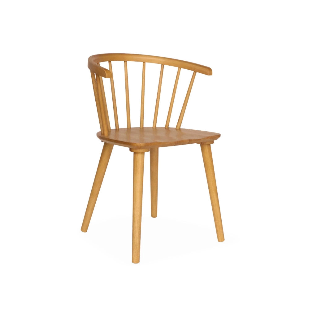 Set di 4 sedie in legno, marrone naturale