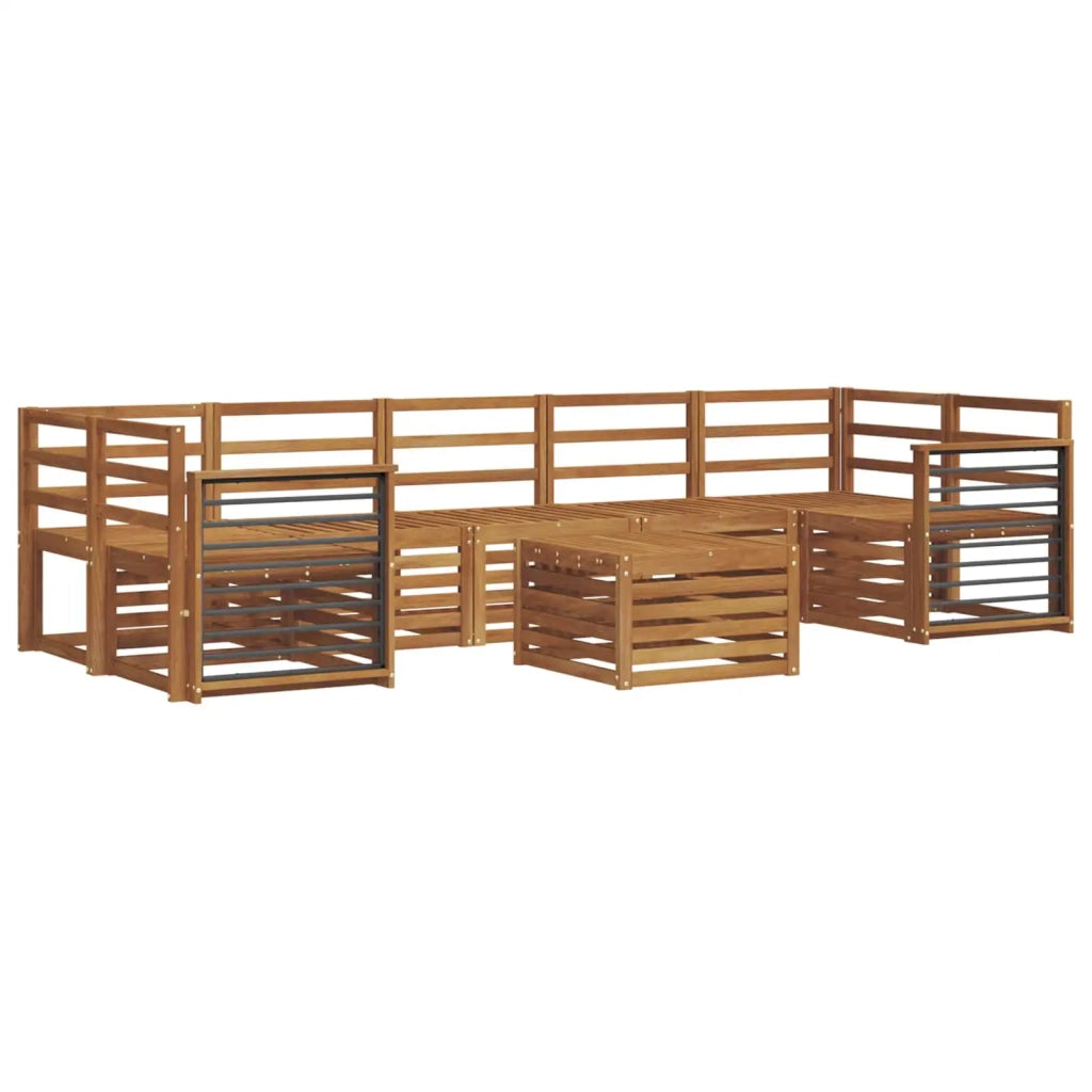 Set divani Naturale Legno di Acacia Massello